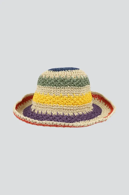 Bucket tejido de colores rayas anchas sold by Shasa