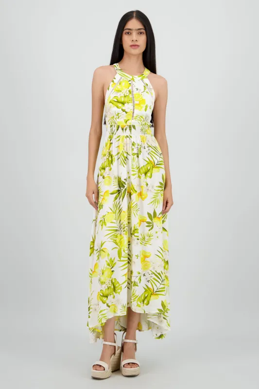 Vestido halter estampado limon sold by Shasa