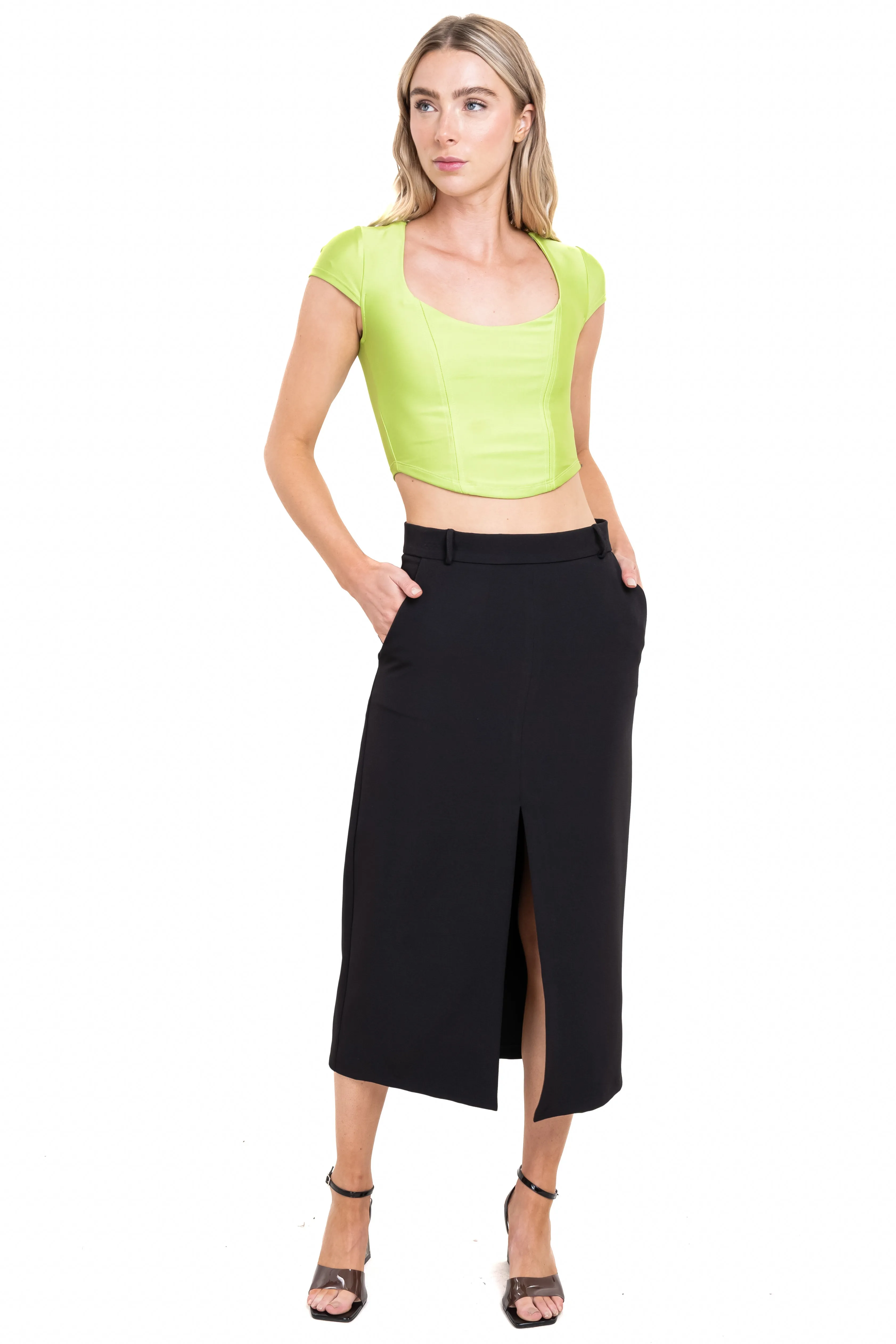 Falda midi detalle abertura sold by Shasa product image thumbnail 2