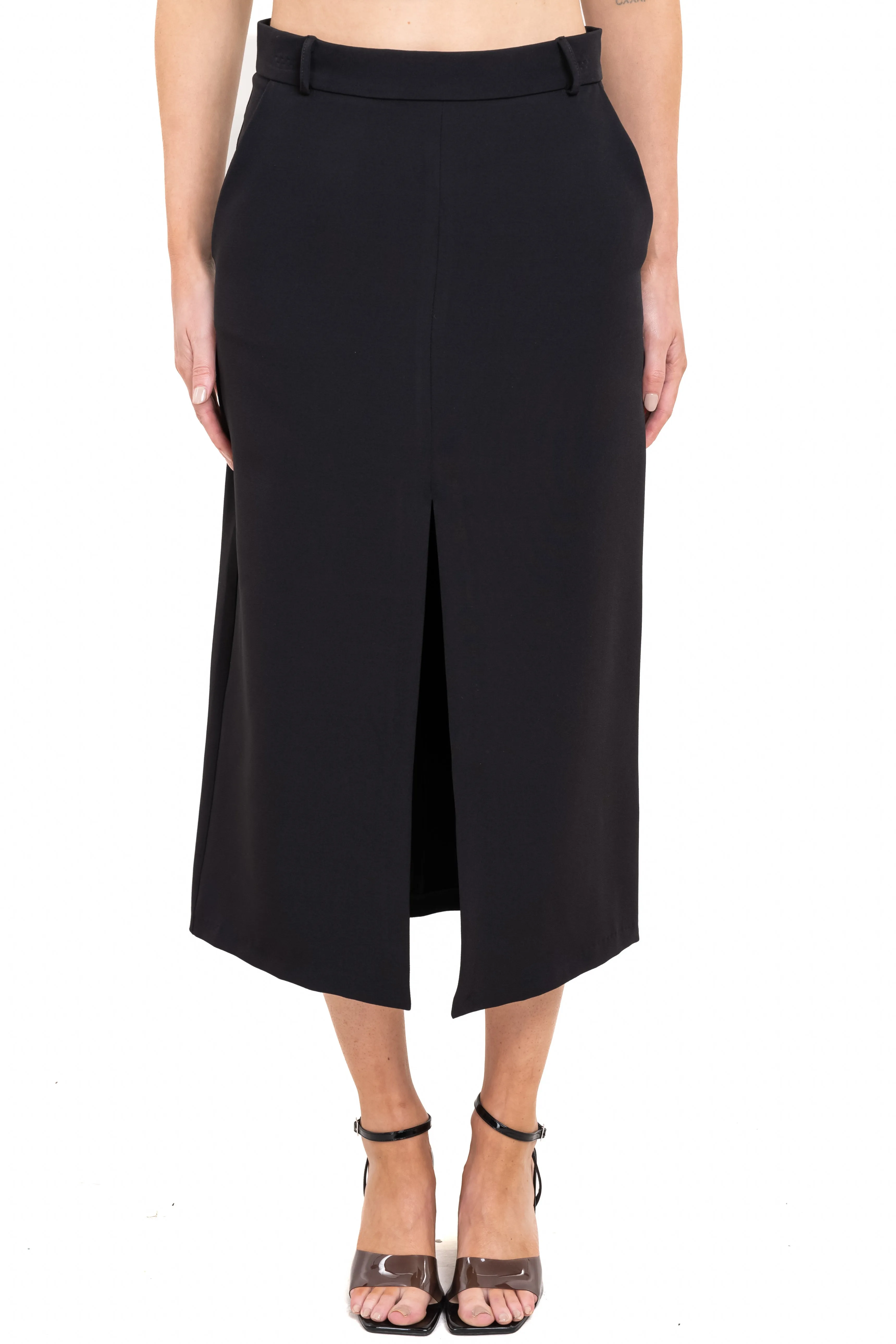 Falda midi detalle abertura sold by Shasa