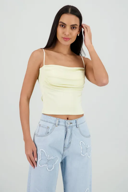 Top con copa pliegues sold by Shasa