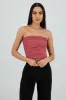 Top tubo strapless drapeado sold by Shasa