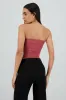 Top tubo strapless drapeado sold by Shasa