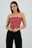 Top tubo strapless drapeado sold by Shasa