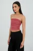 Top tubo strapless drapeado sold by Shasa
