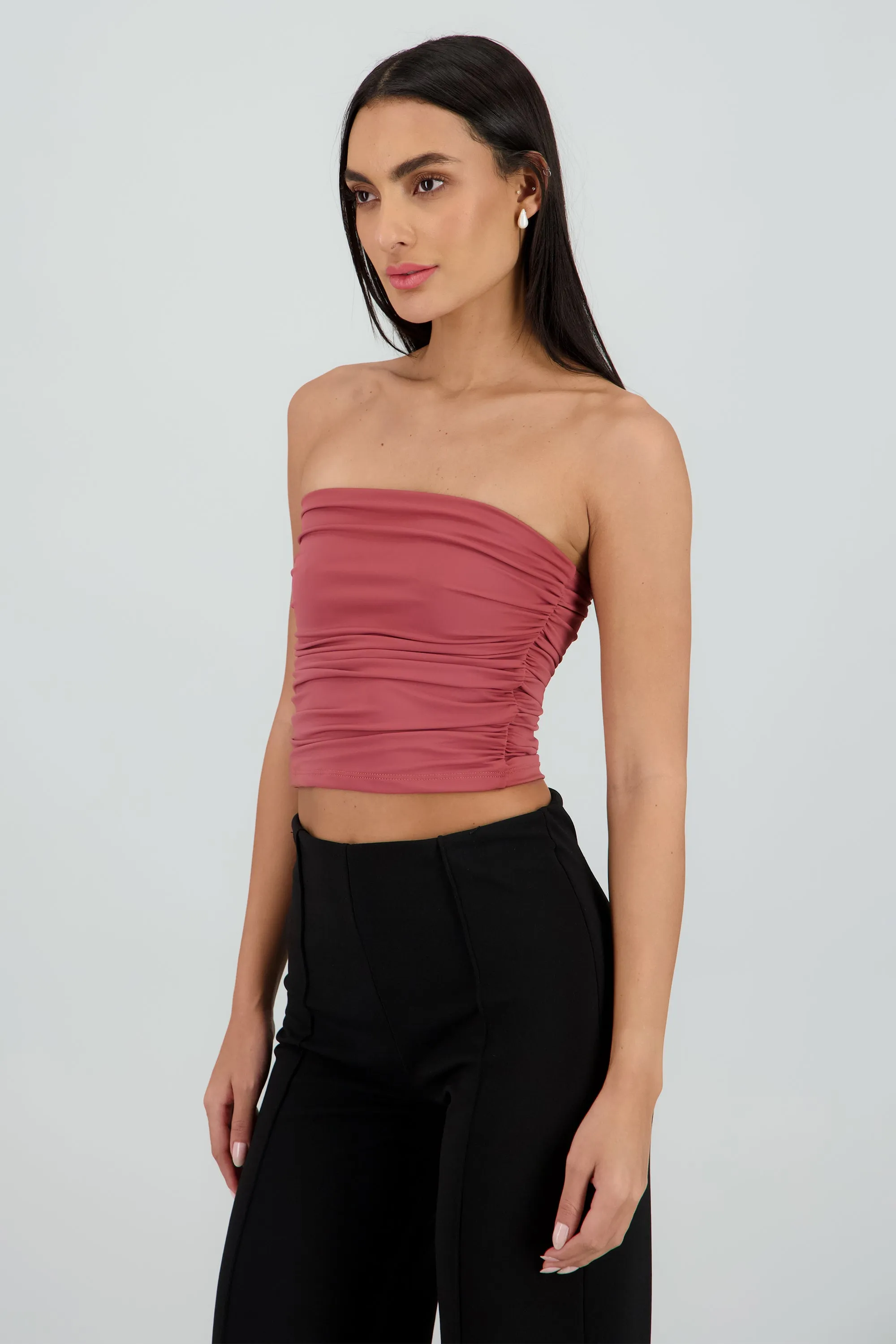 Top tubo strapless drapeado sold by Shasa product image thumbnail 3
