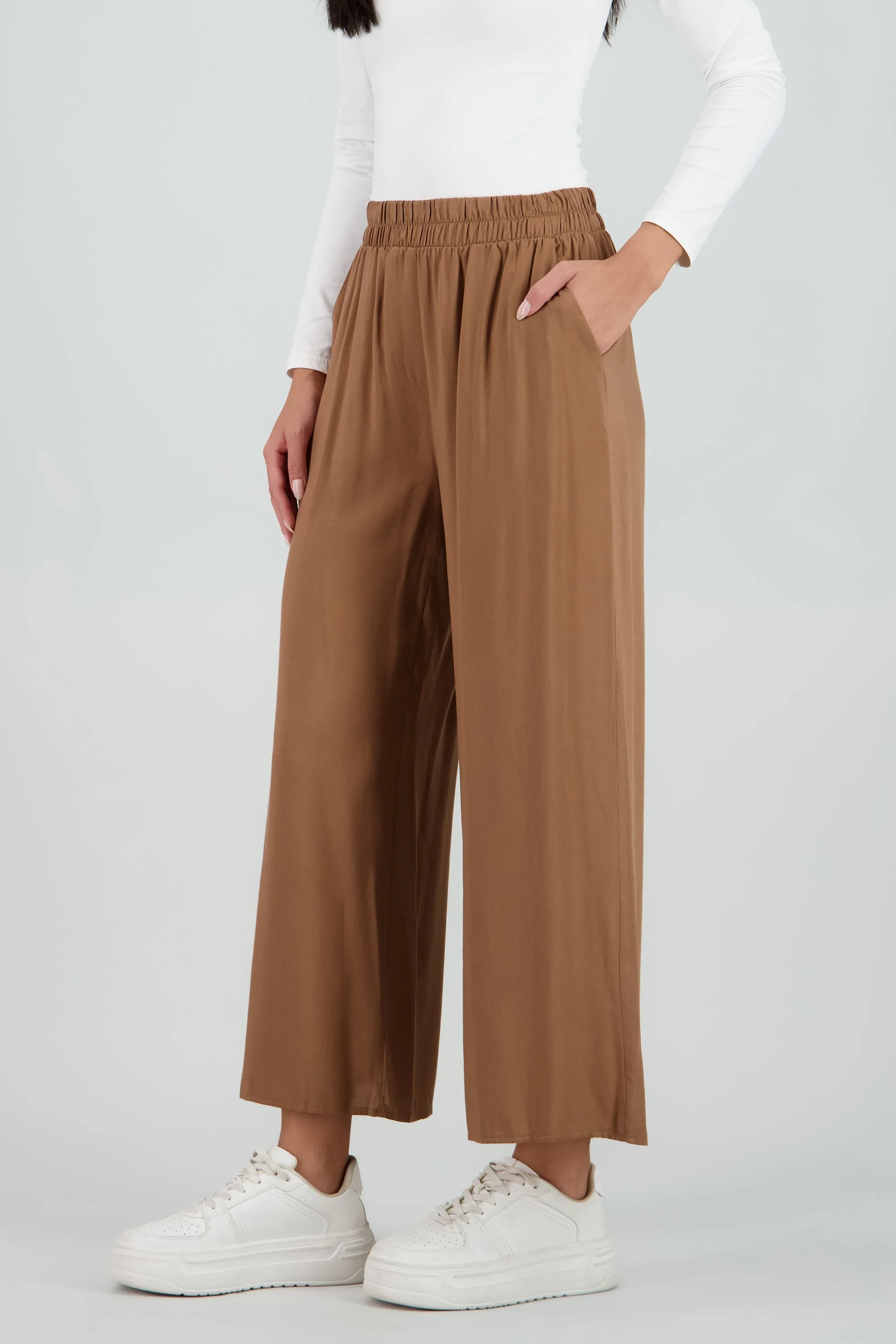Pantalón Wide Leg Cintura Alta Fruncida sold by Shasa product image thumbnail 3