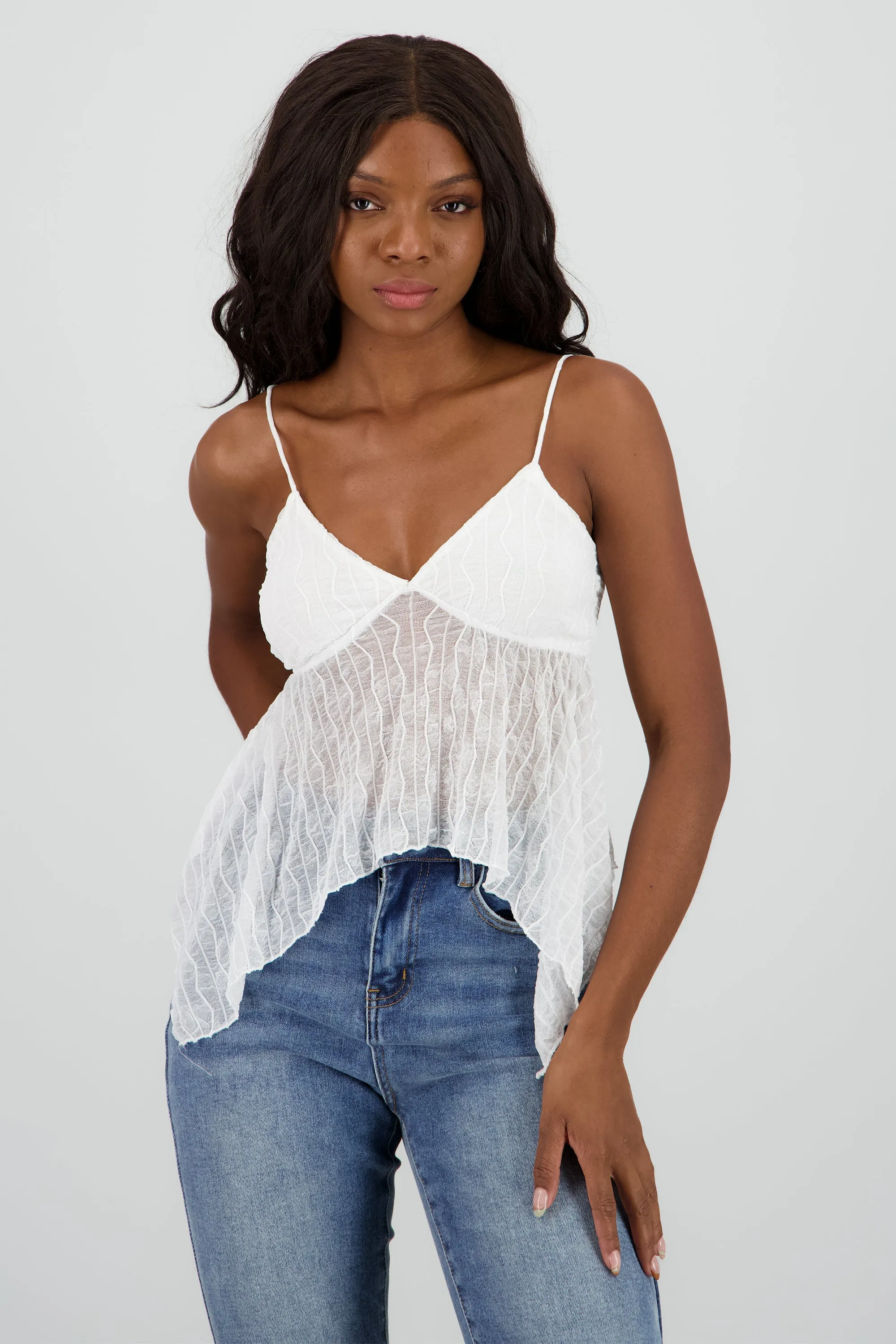 Top tirantes encaje asimetrico sold by Shasa product image thumbnail 2