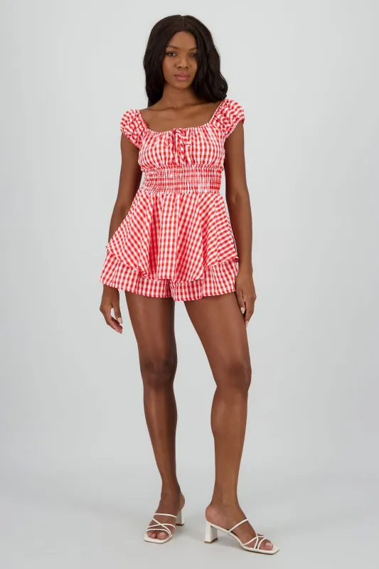 Vestido mini olanes gingham sold by Shasa