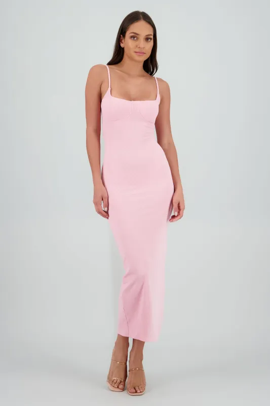 Vestido maxi rib con copas sold by Shasa