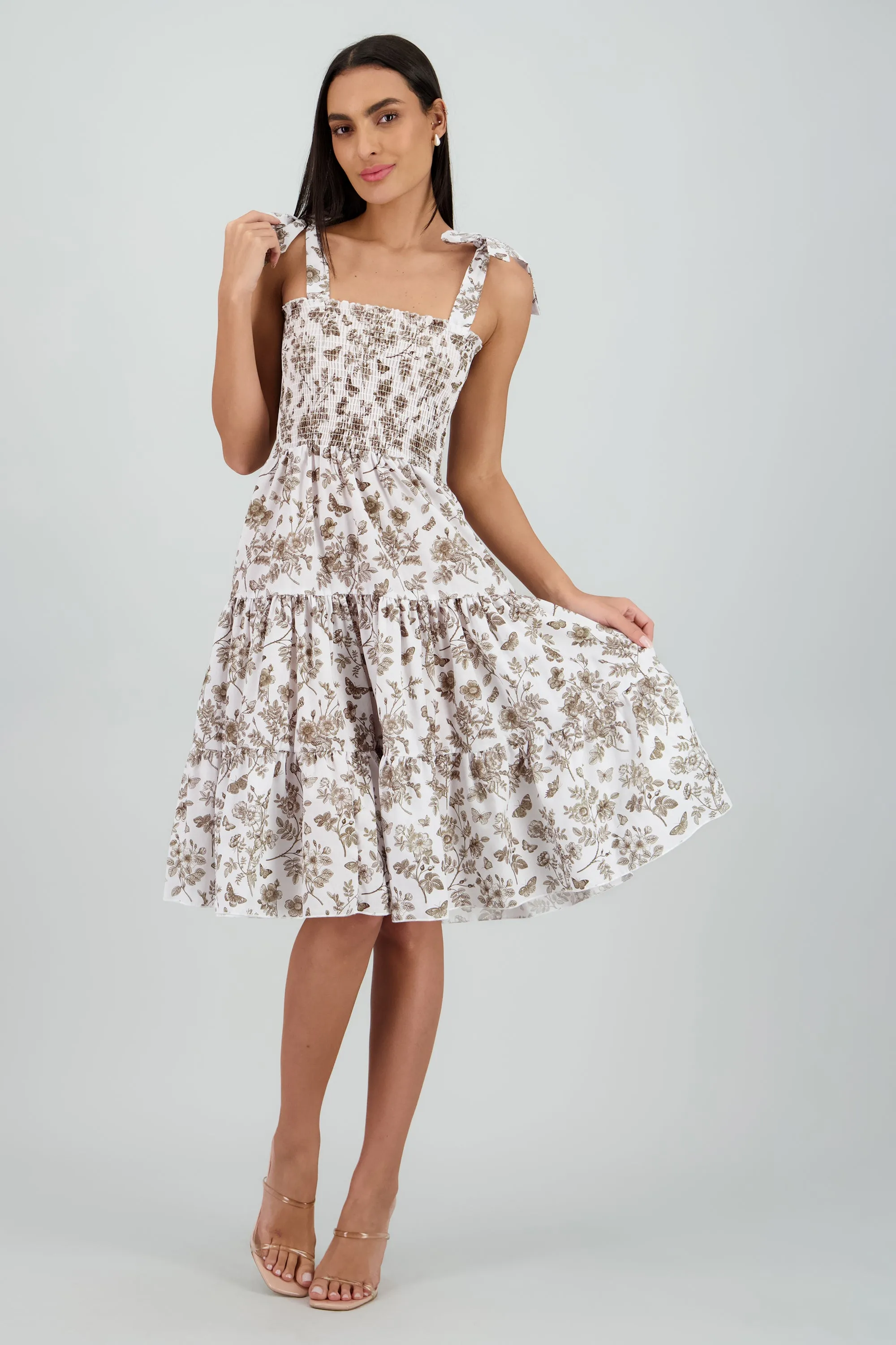 Vestido estampado flores olanes sold by Shasa