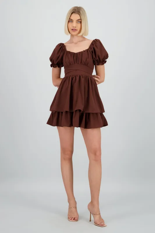 Vestido Mini Capas Moño sold by Shasa