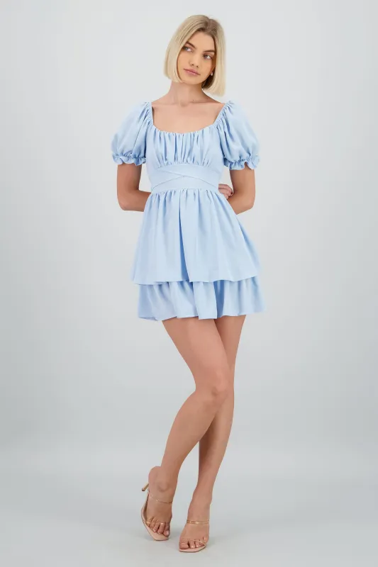 Vestido Mini Capas Moño sold by Shasa