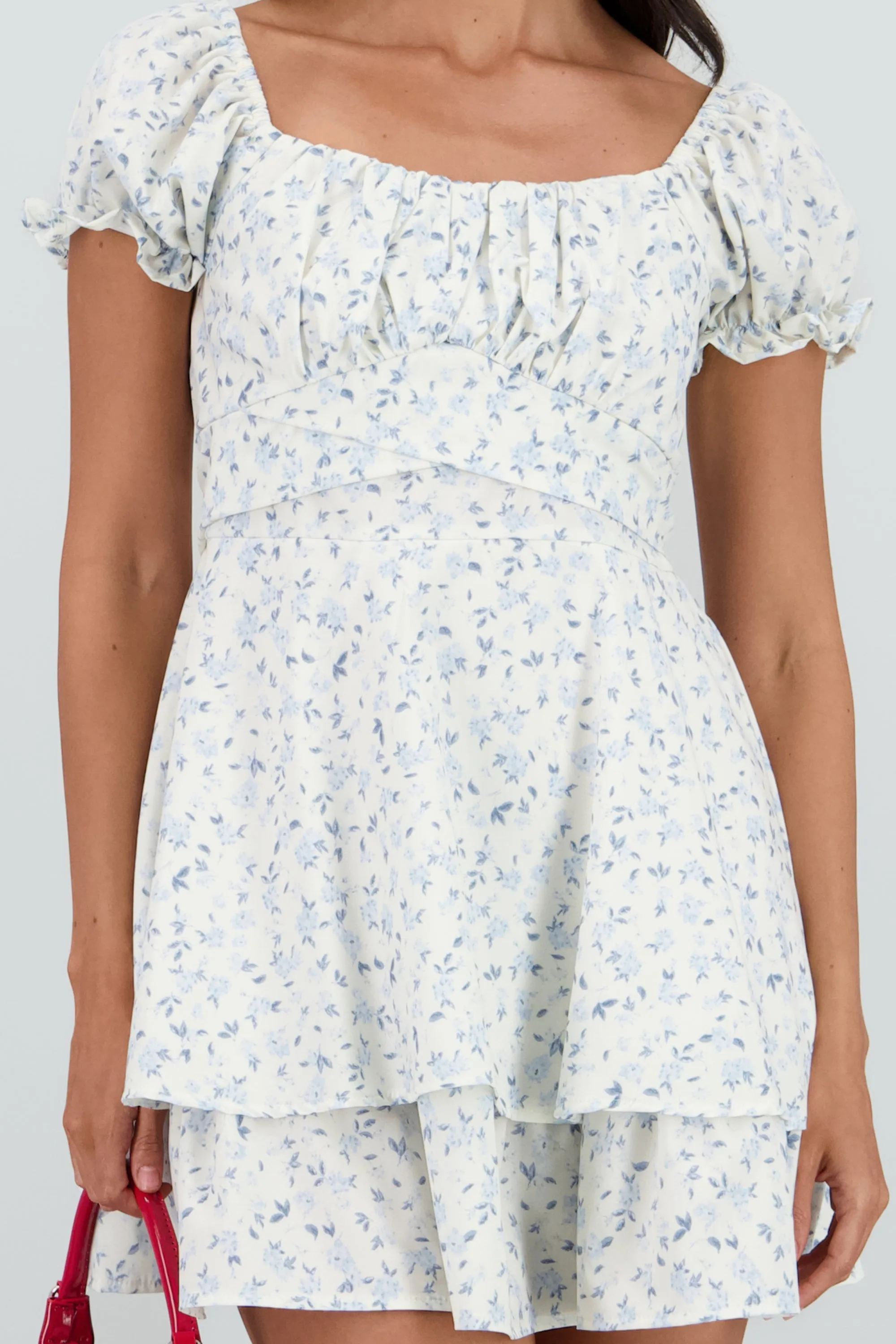 Vestido mini escote cuadrado flores sold by Shasa product image thumbnail 5