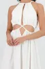 Vestido cut out maxi lino sold by Shasa