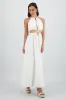 Vestido cut out maxi lino sold by Shasa