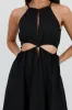 Vestido cut out maxi lino sold by Shasa