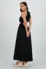 Vestido cut out maxi lino sold by Shasa