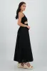 Vestido cut out maxi lino sold by Shasa