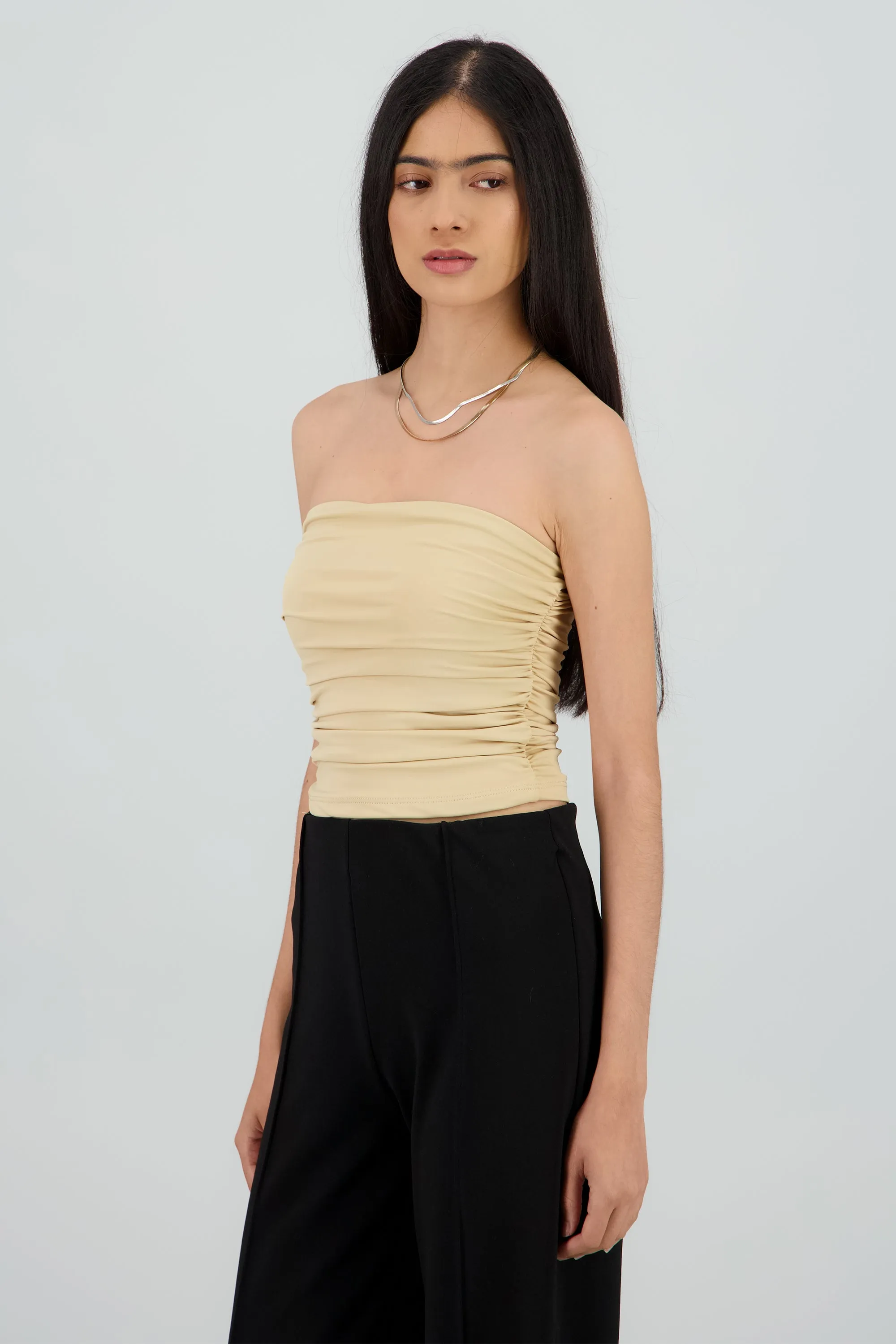 Top tubo strapless drapeado sold by Shasa product image thumbnail 3