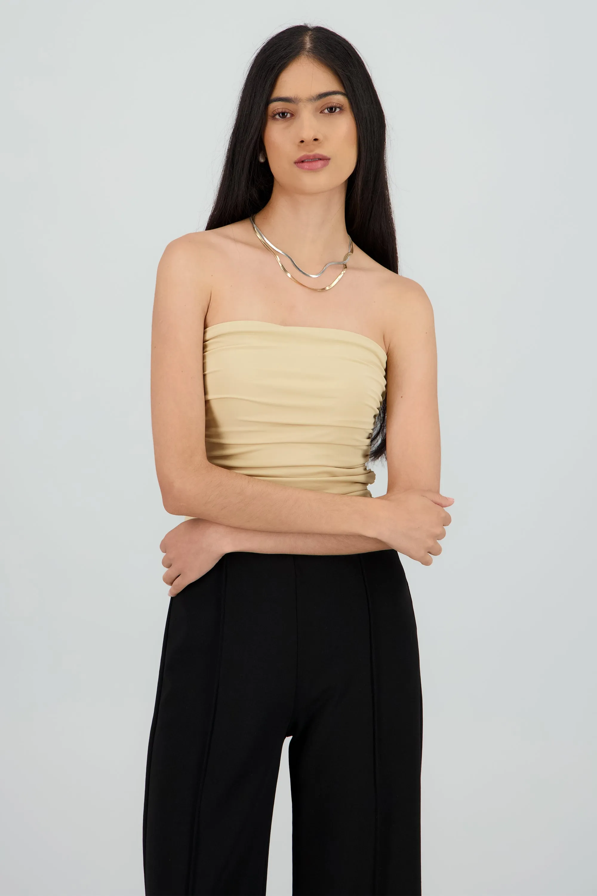 Top tubo strapless drapeado sold by Shasa product image thumbnail 2