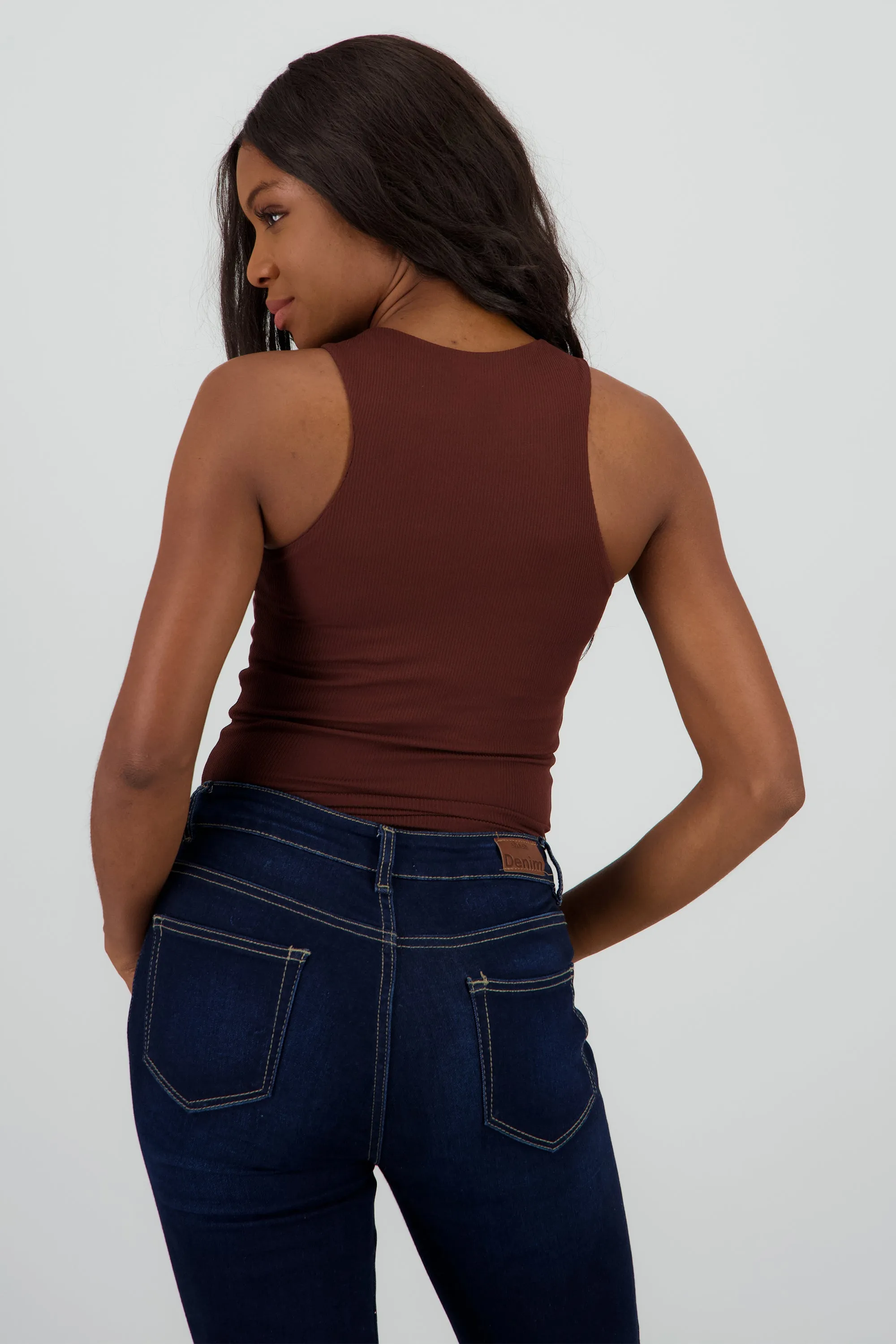 Top rib sin manga cuello redondo sold by Shasa product image thumbnail 4