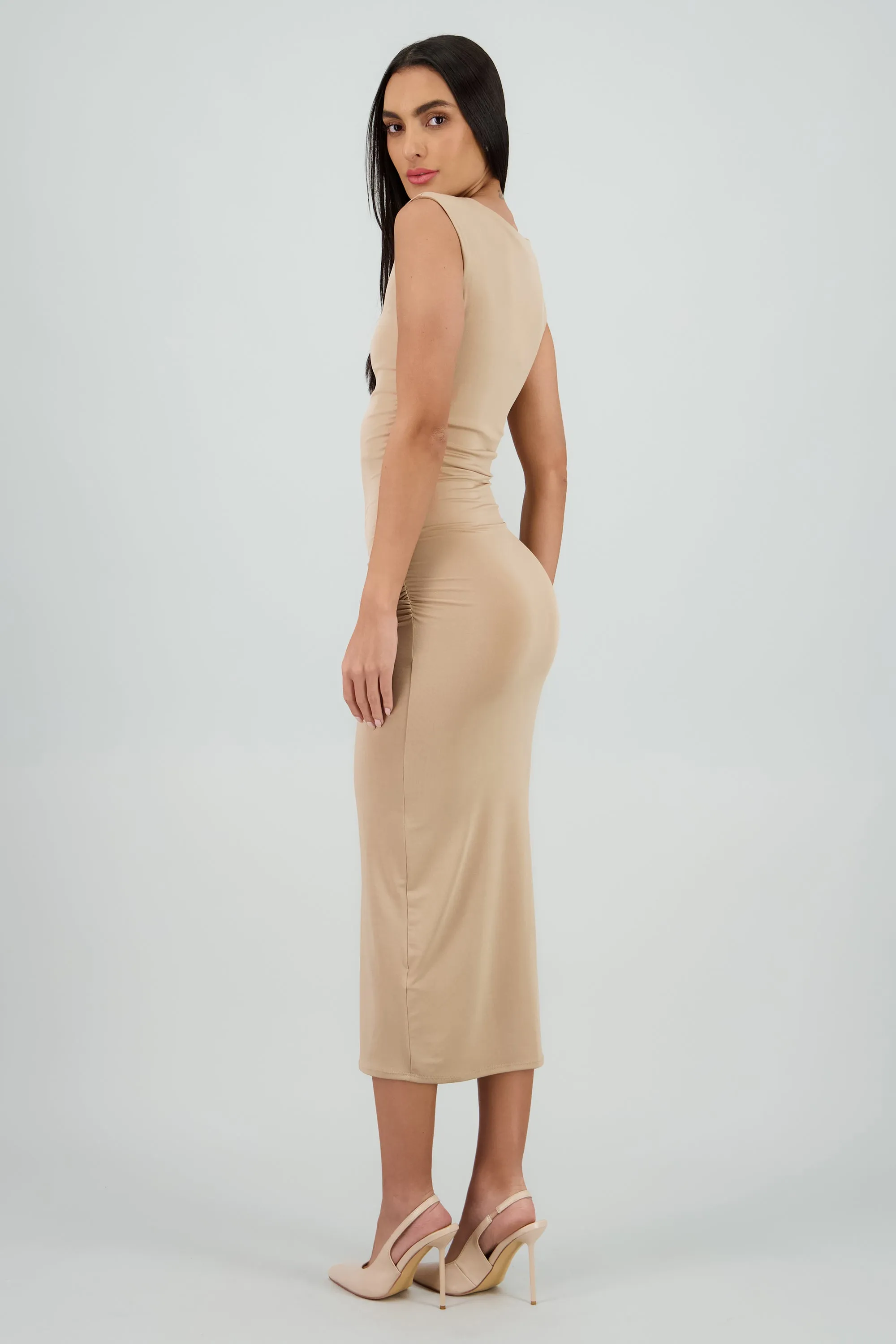 Vestido drapeado sin mangas sold by Shasa product image thumbnail 4