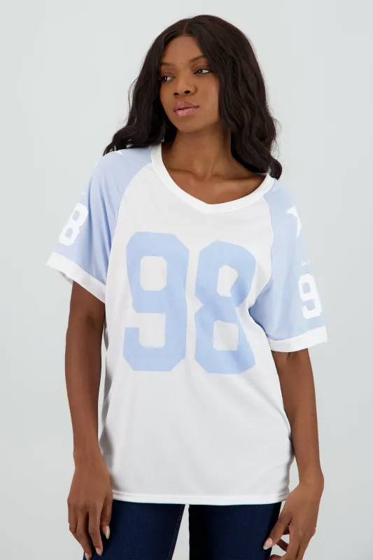 Playera oversized numero contraste sold by Shasa