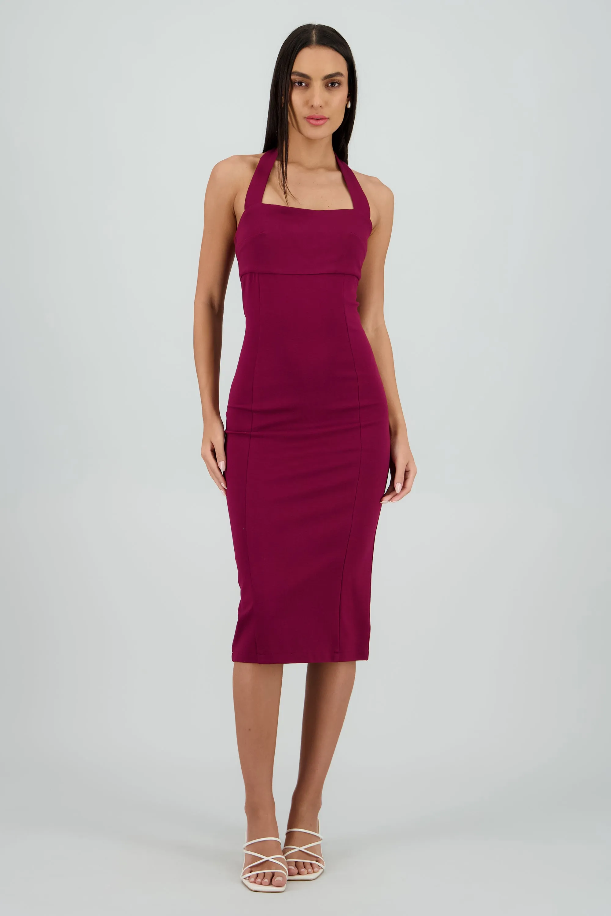 Vestido halter bodycon midi sold by Shasa