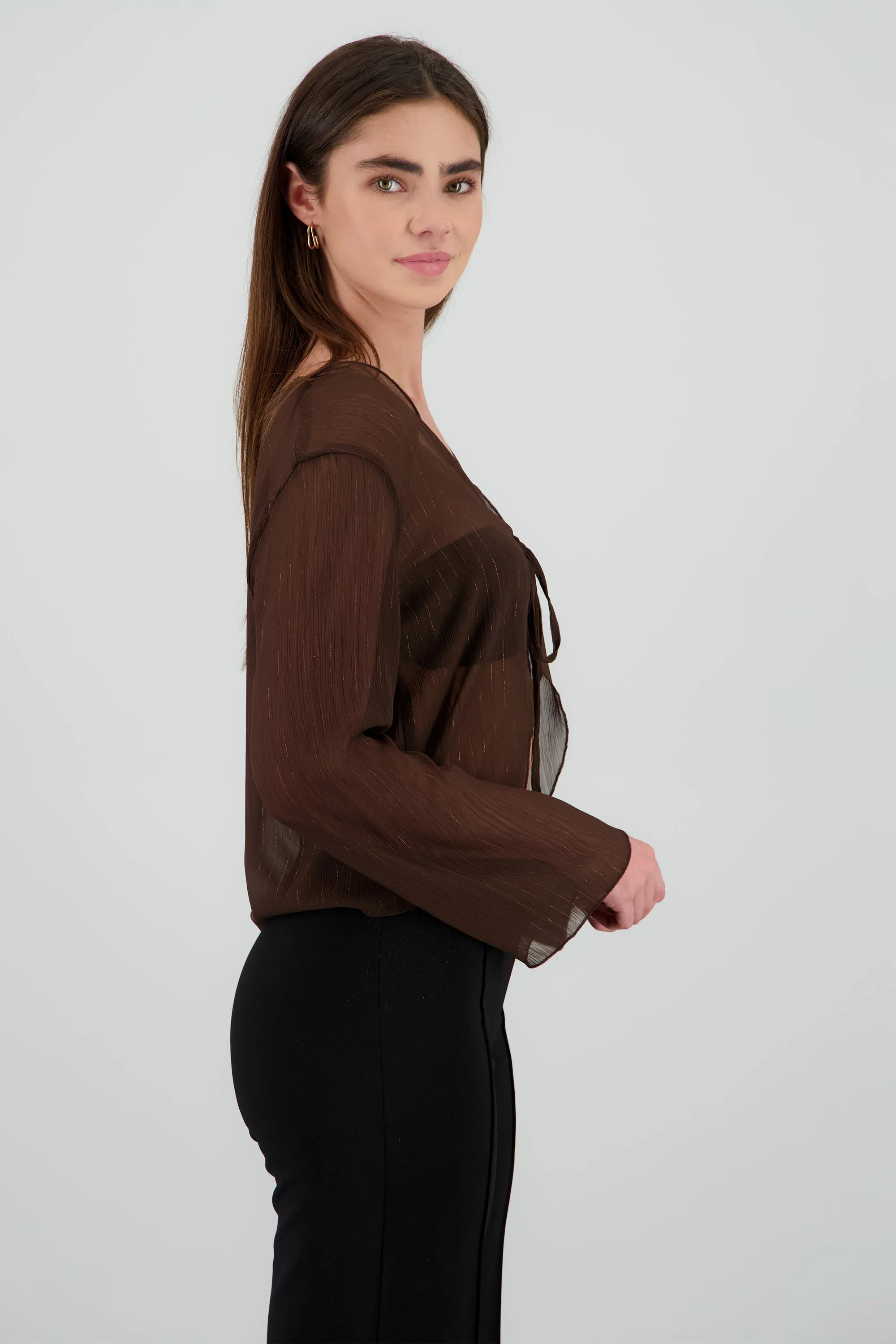 Blusa con transparencia detalle lurex sold by Shasa product image thumbnail 3