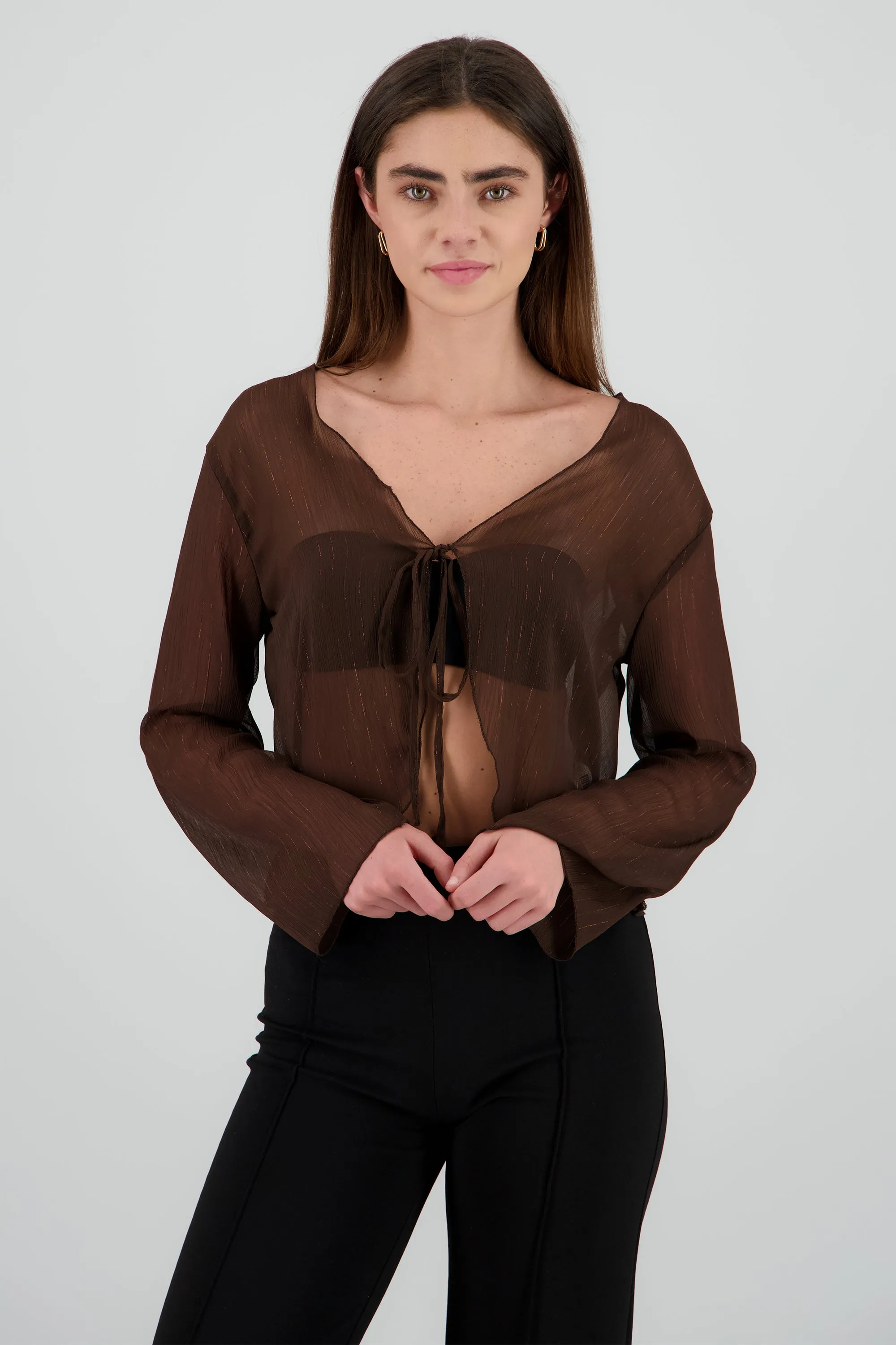 Blusa con transparencia detalle lurex sold by Shasa product image thumbnail 2