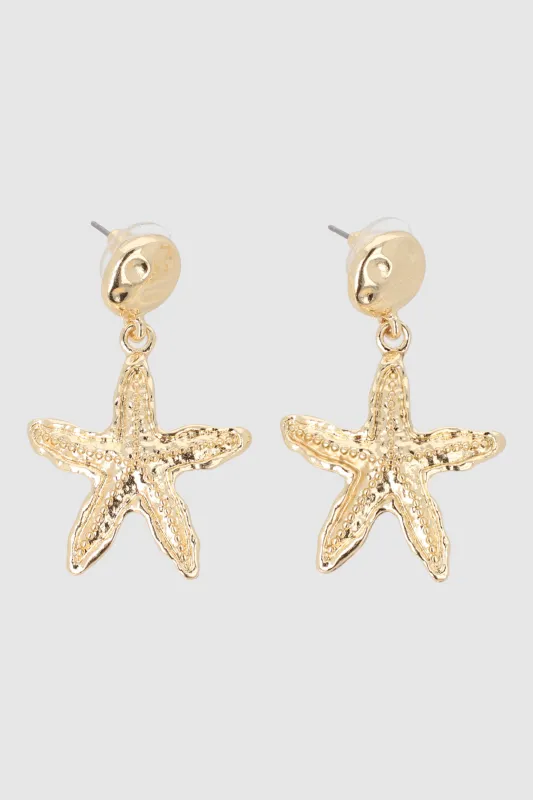 ARETES ESTRELLAS MAR METAL sold by Shasa