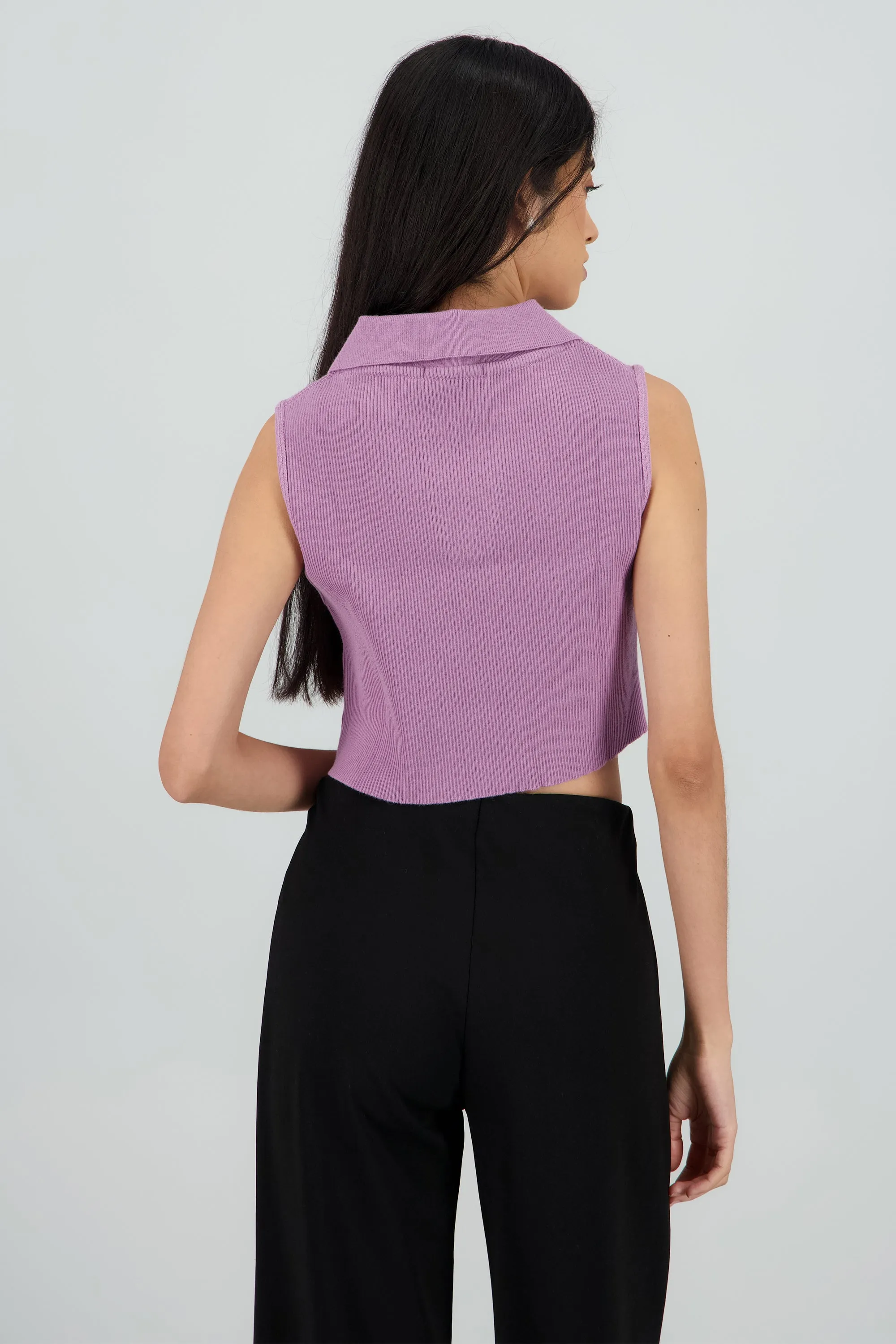 Top crop liso cuello polo sold by Shasa product image thumbnail 4