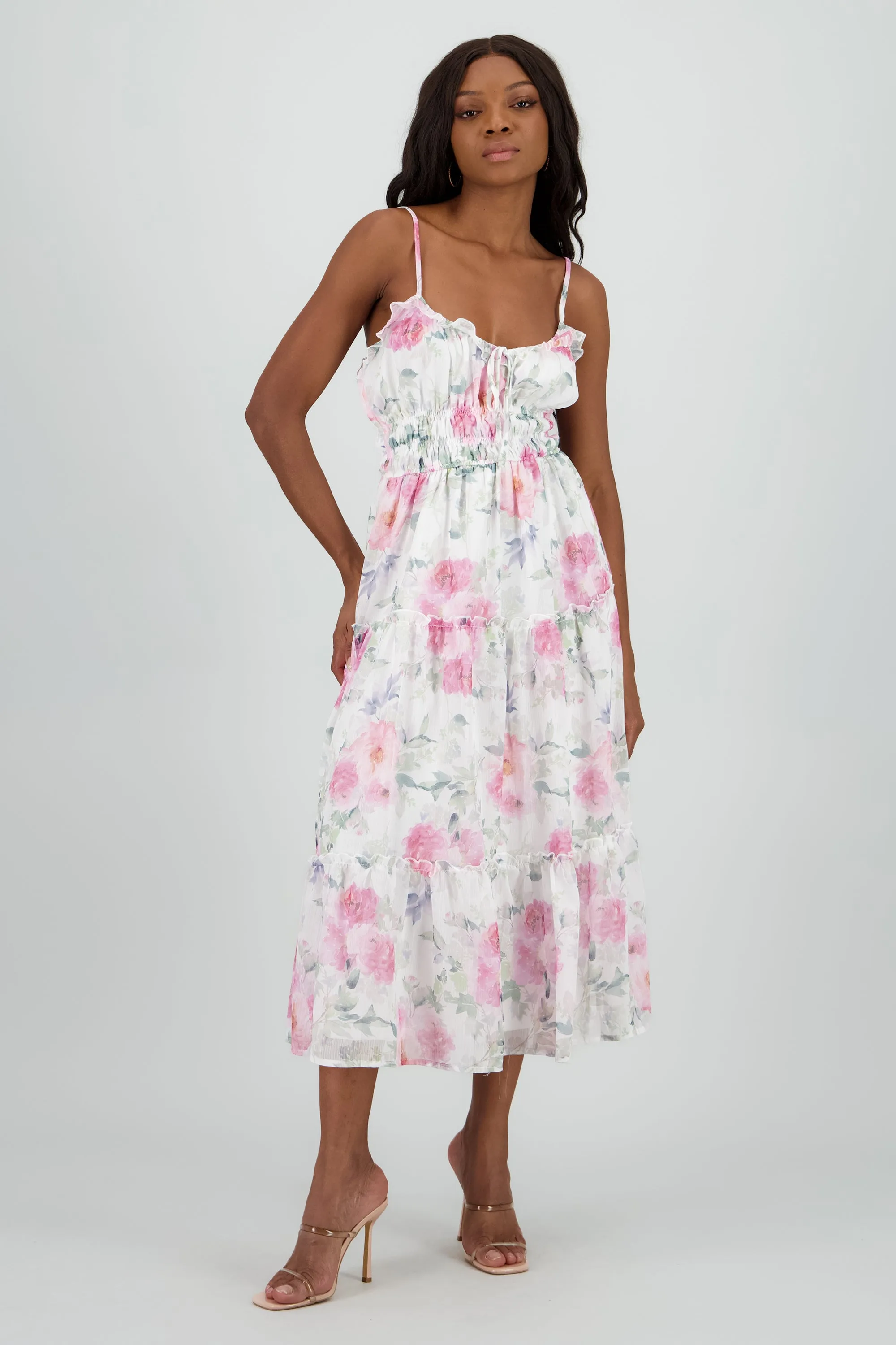 Vestido maxi flores sold by Shasa