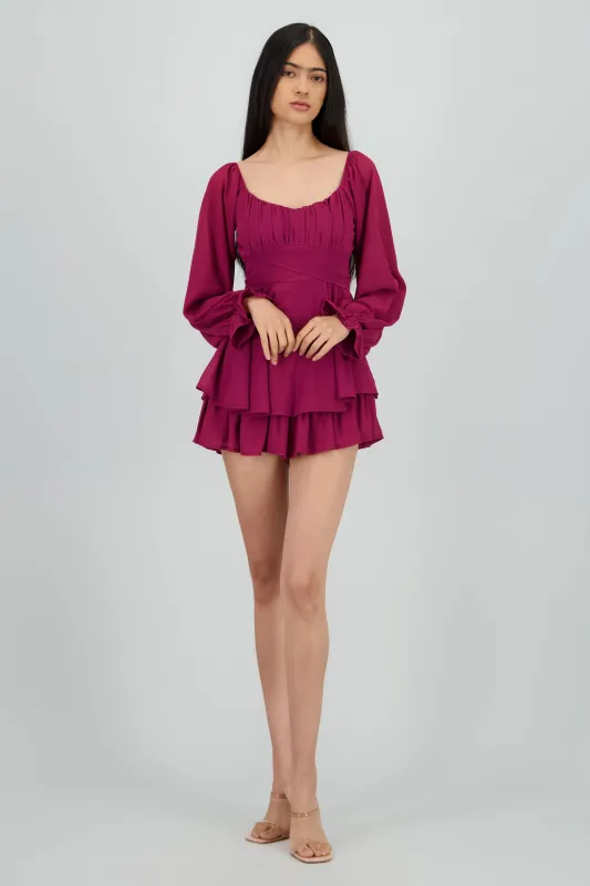 Romper mini manga larga mesh sold by Shasa