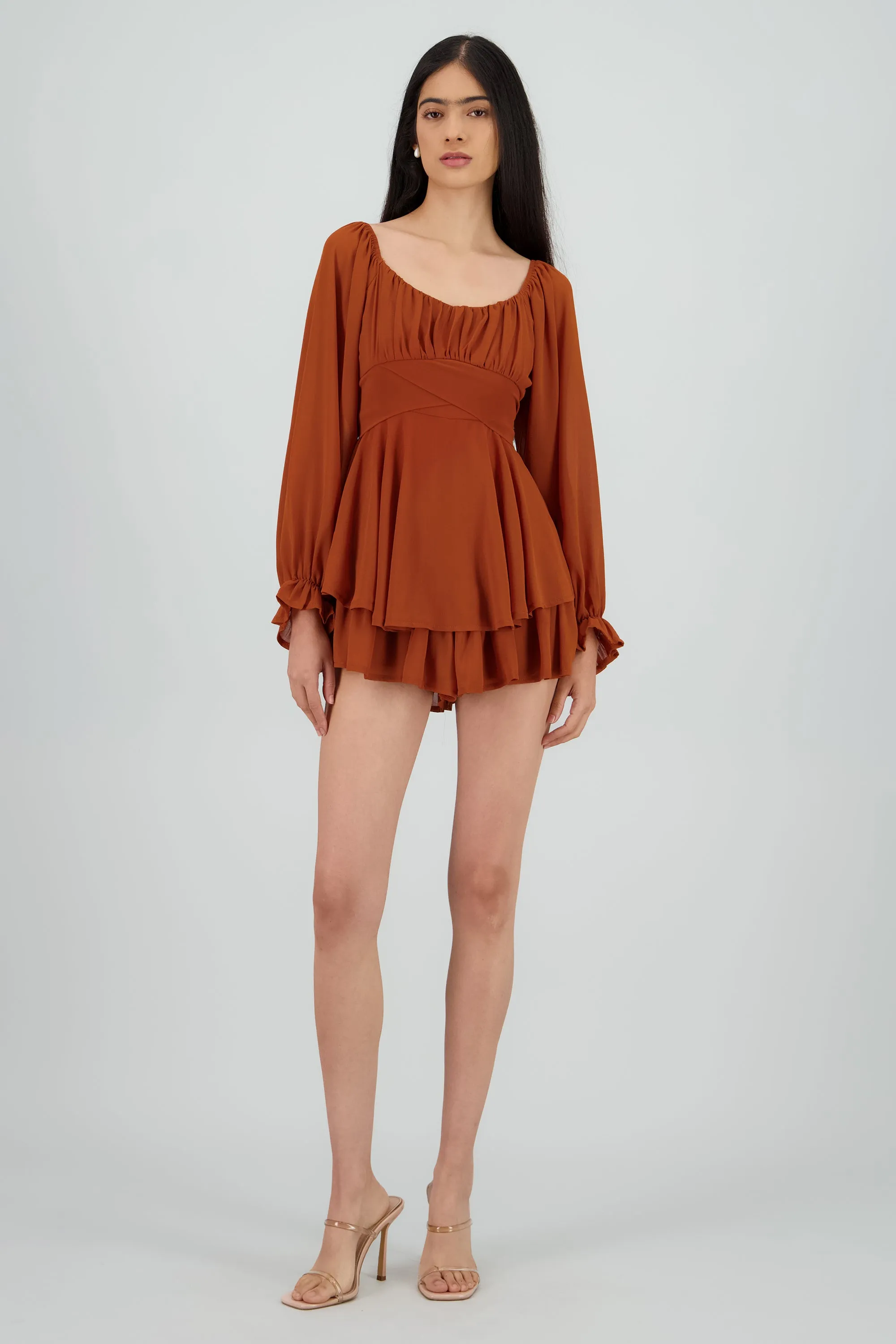 Romper mini manga larga mesh sold by Shasa