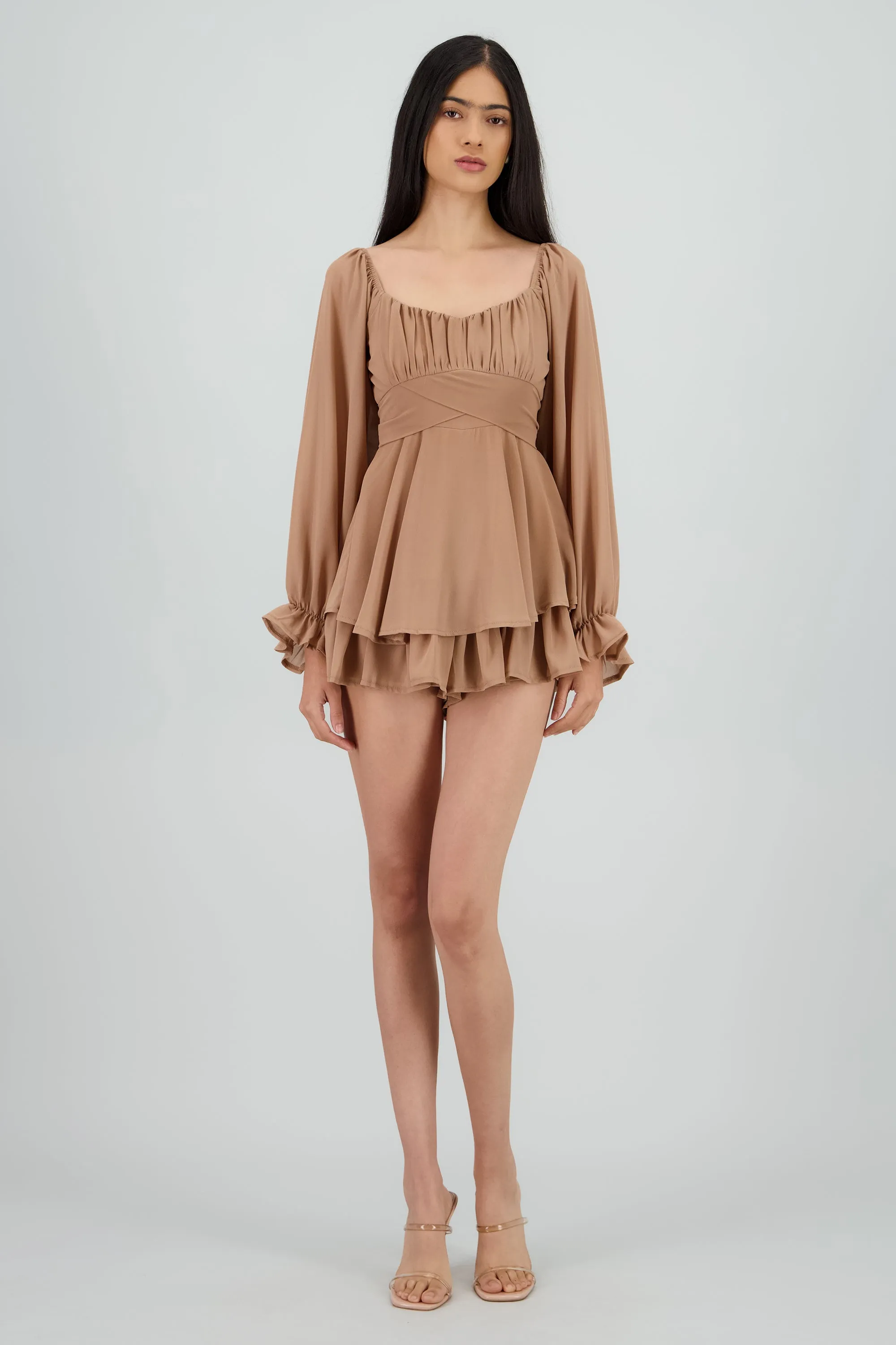 Romper mini manga larga mesh sold by Shasa