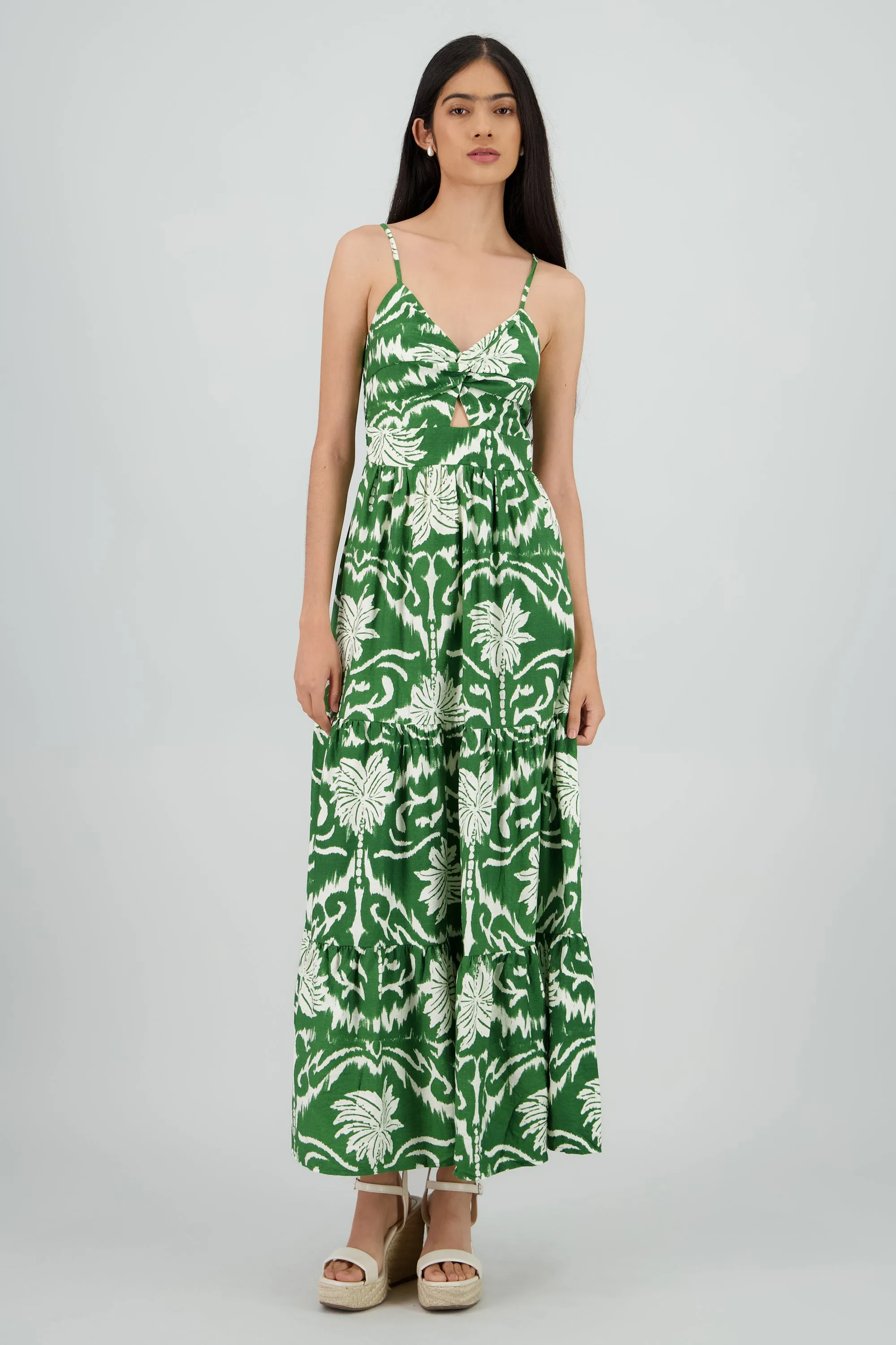 Maxi vestido estampado tropical sold by Shasa