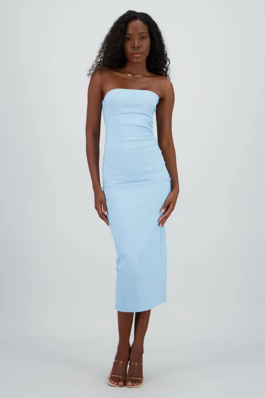 Vestido maxi strapless drapeado hypsters sold by Shasa