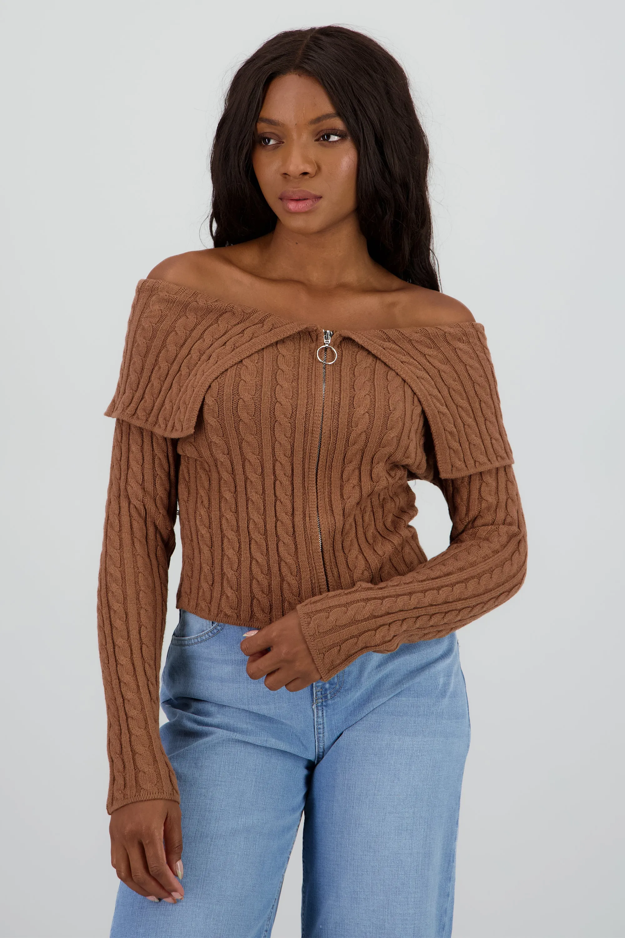 Cardigan hombros caidos sueter sold by Shasa product image thumbnail 2