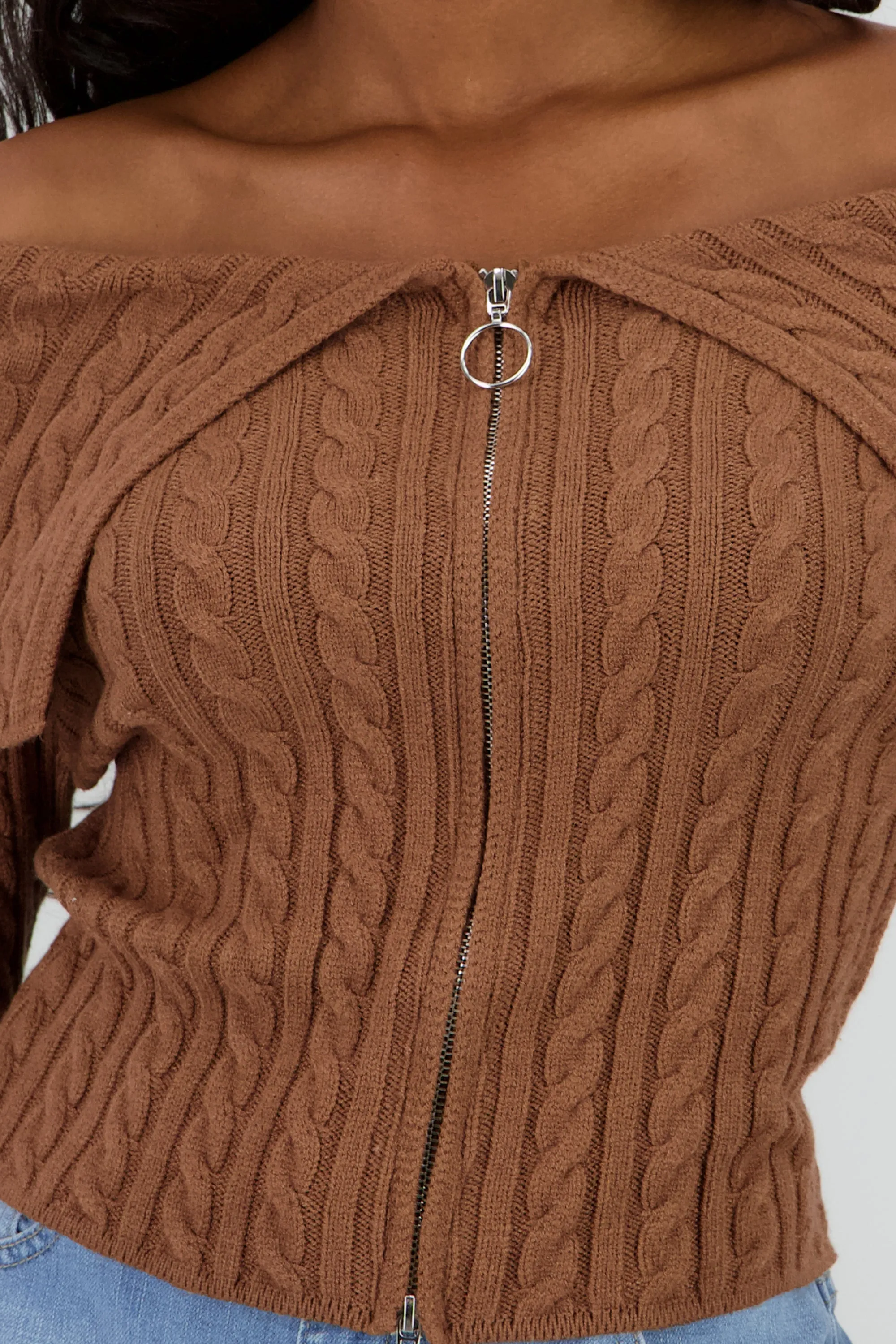 Cardigan hombros caidos sueter sold by Shasa product image thumbnail 5