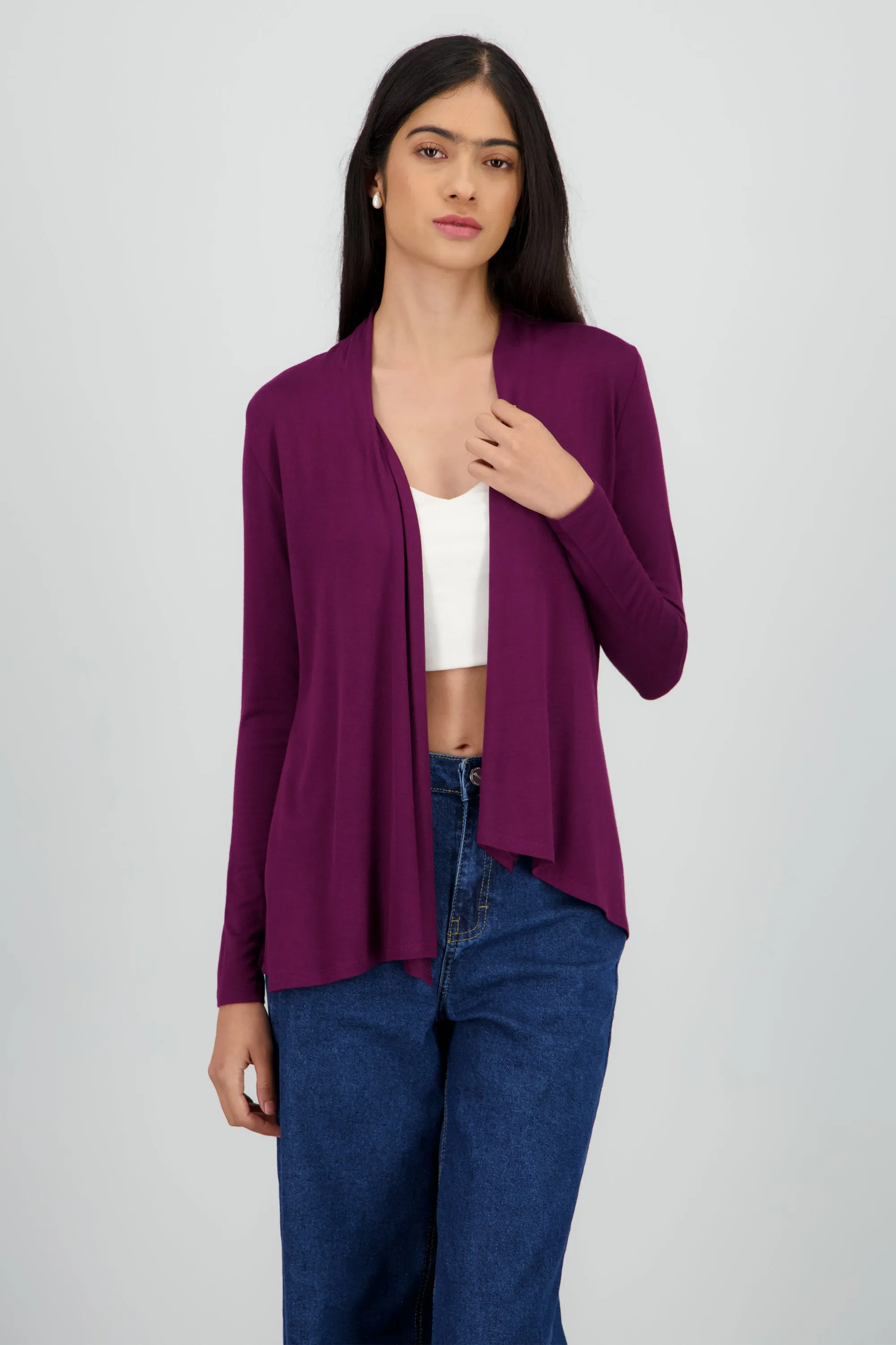 Cárdigan Corto Caída Cascada Manga Larga sold by Shasa