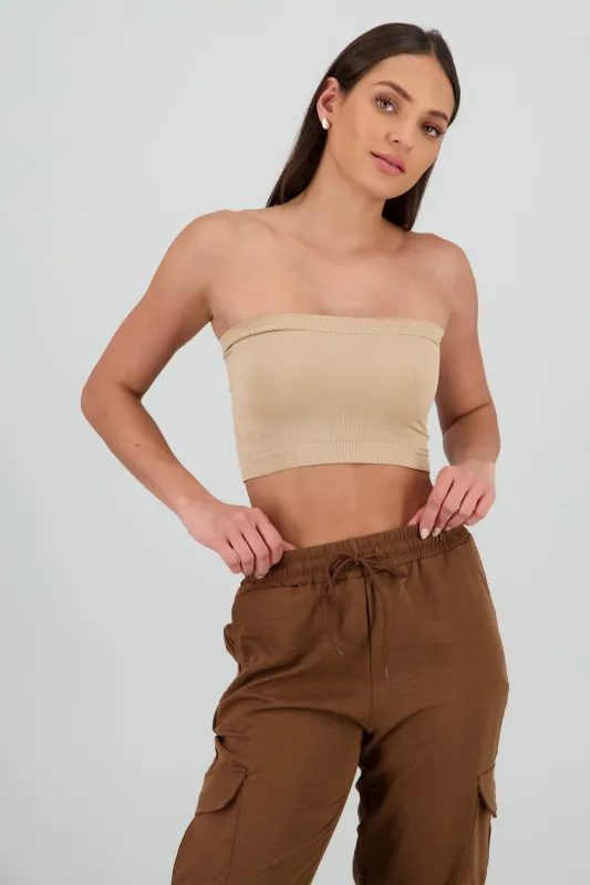 Top strapless liso sold by Shasa