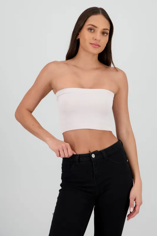 Top strapless liso sold by Shasa