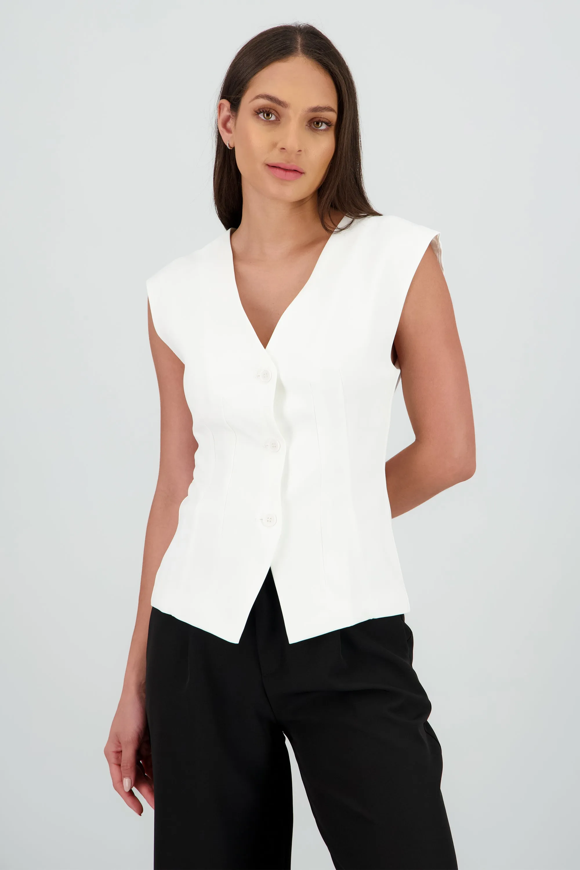 Top chaleco interlock sold by Shasa