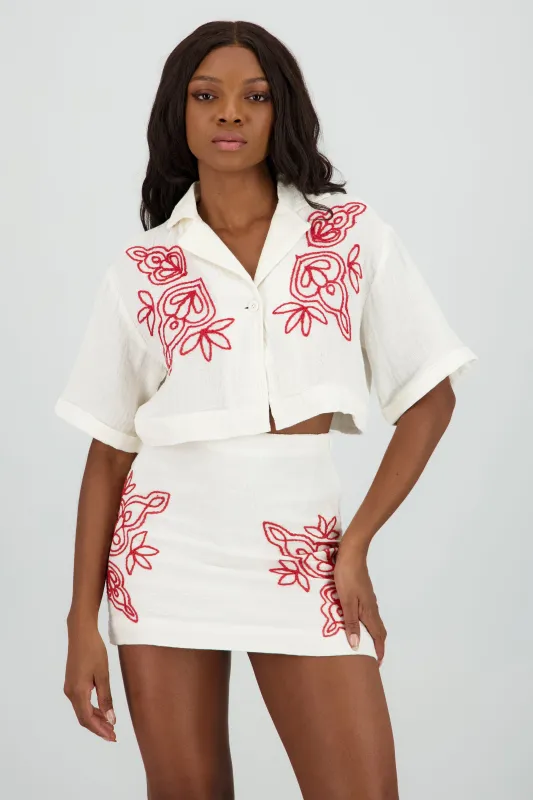 Camisa corta bordado sold by Shasa