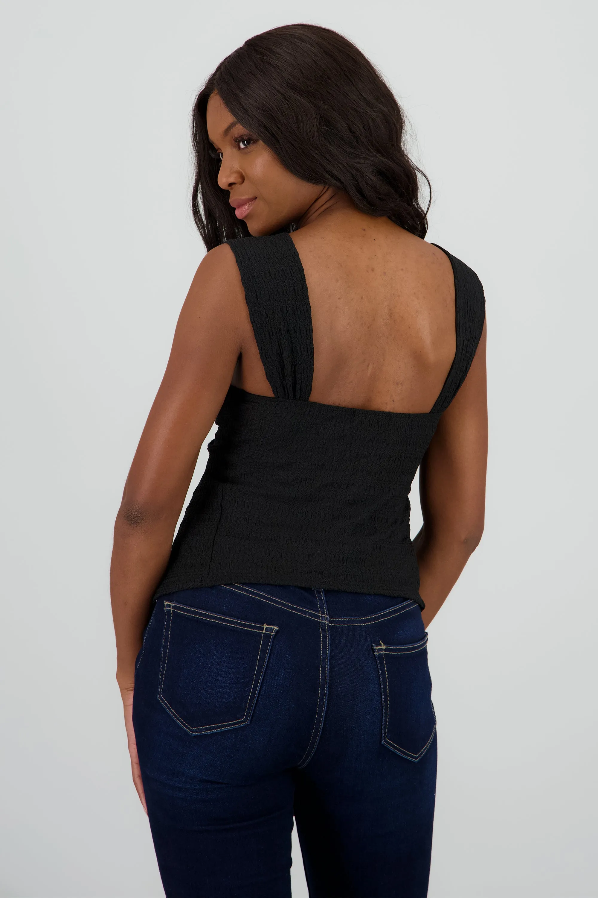 Blusa sin manga encaje detalle moño sold by Shasa product image thumbnail 4