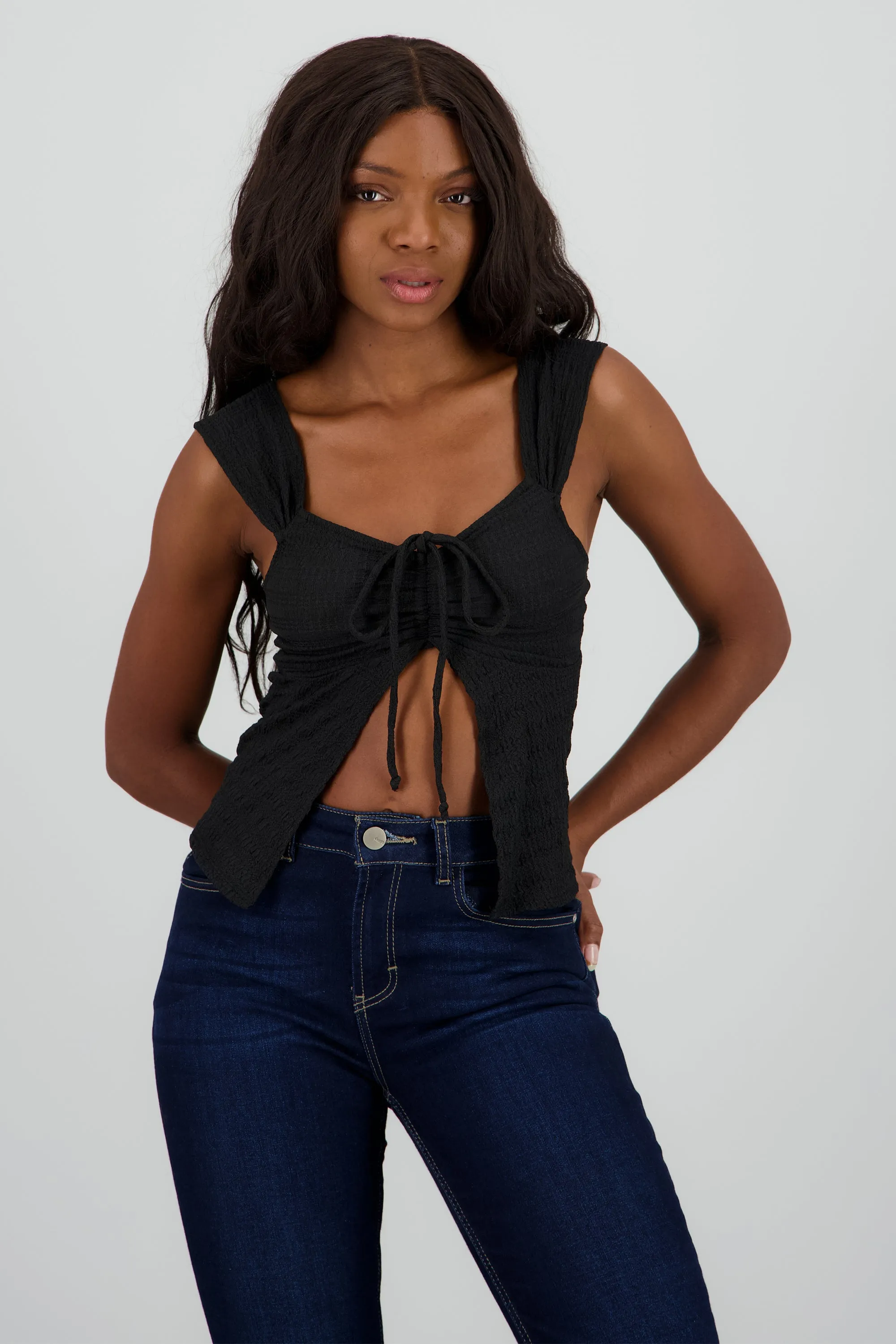 Blusa sin manga encaje detalle moño sold by Shasa product image thumbnail 2