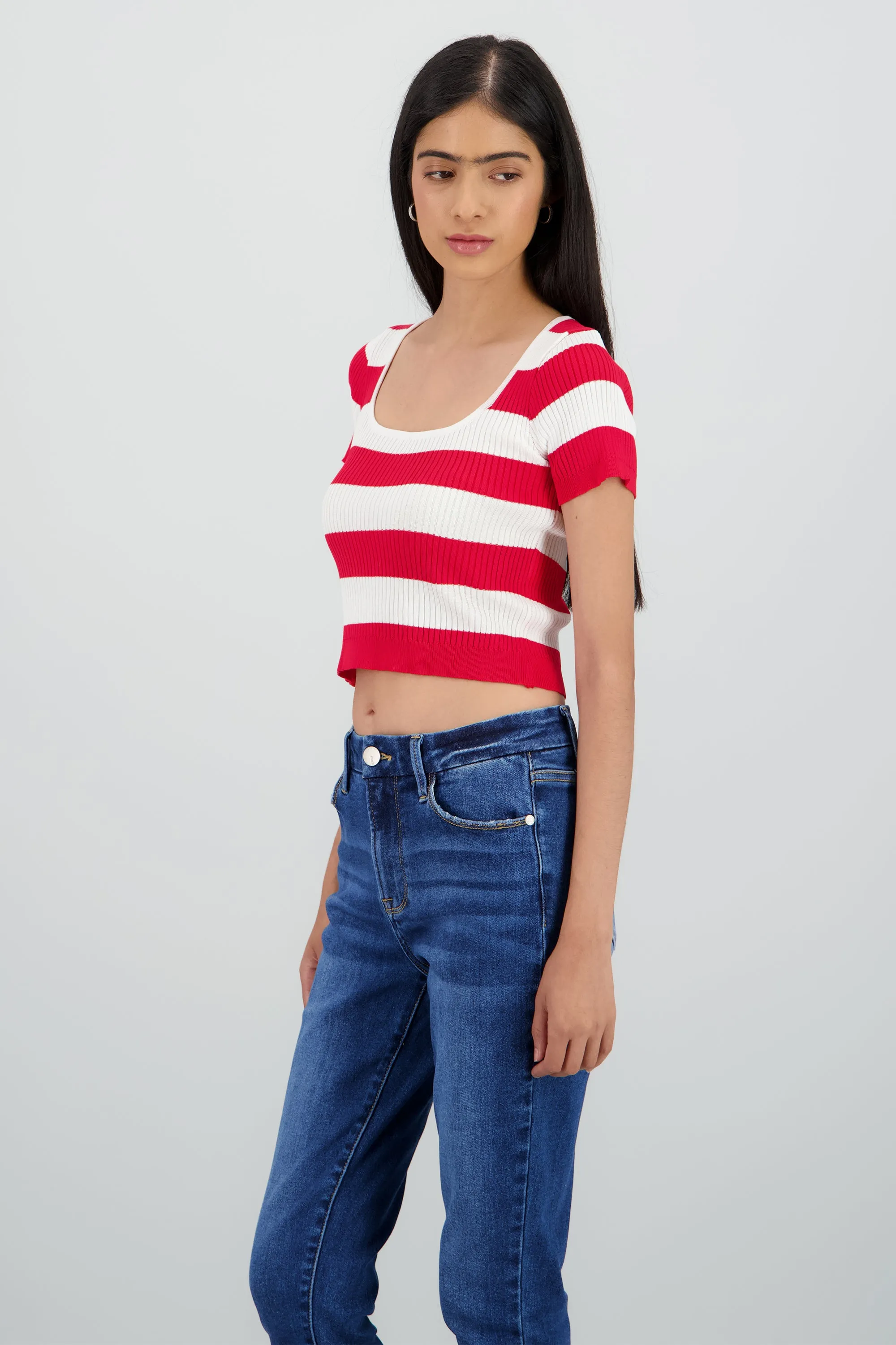 Top tejido rayas manga corta sold by Shasa product image thumbnail 3