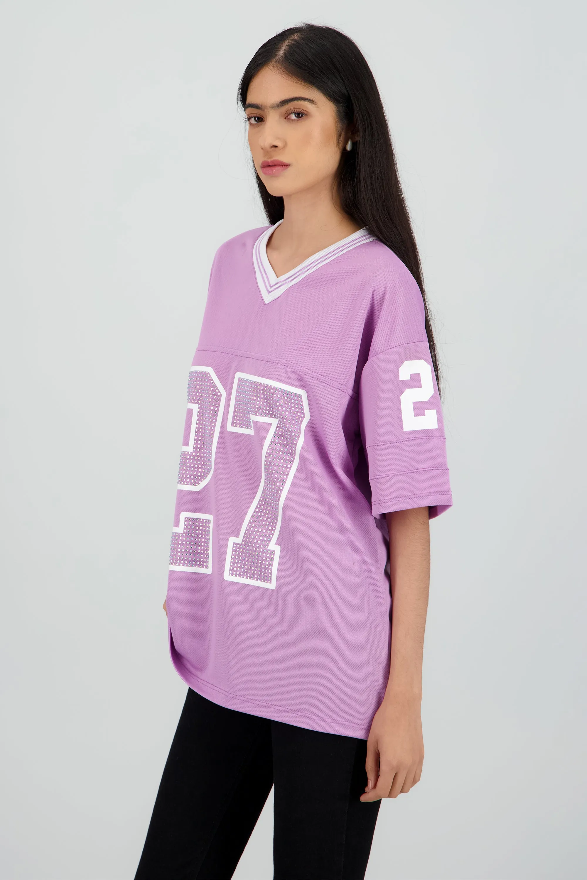 Playera deportiva numero brillos sold by Shasa product image thumbnail 3
